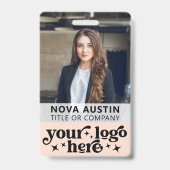 Badge Carte d'identité professionnelle avec code QR et l (Avant)