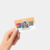 Badge Carte d'identité professionnelle avec code QR et l (Manuel / portable)