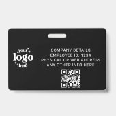 Badge Carte d'identité professionnelle avec code QR et l (Arrière)
