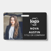 Badge Carte d'identité professionnelle avec code QR et l (Avant)