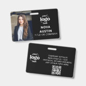 Badge Carte d'identité professionnelle avec code QR et l (Avant & arrière)