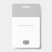 Badge Carte d'identité professionnelle avec code QR gris (Arrière)