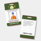 Badge Carte d'identité professionnelle avec logo (Avant & arrière)