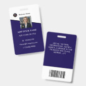 Badge Carte d'identité professionnelle avec logo de l'en (Avant & arrière)