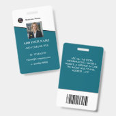 Badge Carte d'identité professionnelle avec logo de l'en (Avant & arrière)