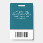 Badge Carte d'identité professionnelle avec logo de l'en (Arrière)