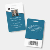 Badge Carte d'identité professionnelle avec logo de l'en (Avant & arrière)