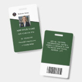 Badge Carte d'identité professionnelle avec logo de l'en (Avant & arrière)