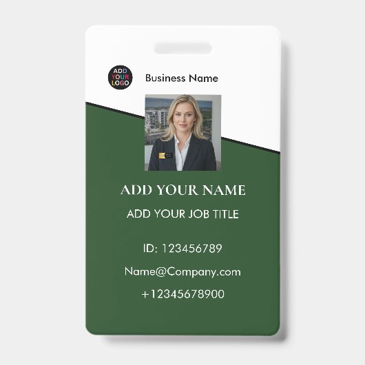Badge Carte d'identité professionnelle avec logo de l'en (Avant)