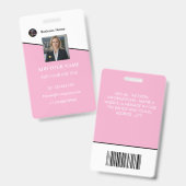 Badge Carte d'identité professionnelle avec logo de l'en (Avant & arrière)