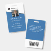 Badge Carte d'identité professionnelle avec logo de l'en (Avant & arrière)
