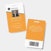 Badge Carte d'identité professionnelle avec logo de l'en (Avant & arrière)