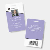 Badge Carte d'identité professionnelle avec logo de l'en (Avant & arrière)