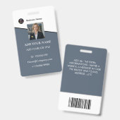 Badge Carte d'identité professionnelle avec logo de l'en (Avant & arrière)