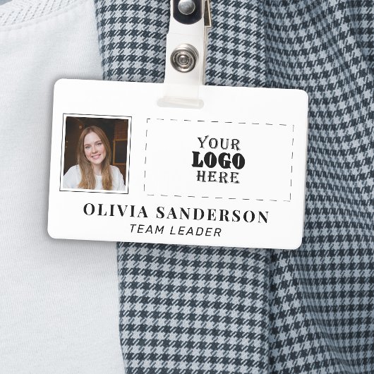 Badge Carte d'identité professionnelle avec logo d'entre
