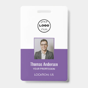 Badge Carte d'identité professionnelle avec logo d'entre