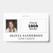 Badge Carte d'identité professionnelle avec logo d'entre (Avant)