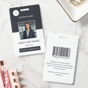 Badge Carte d'identité professionnelle avec logo personn