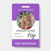 Badge carte d'identité professionnelle avec logo personn (Avant)