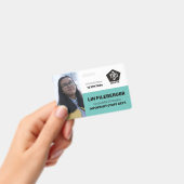 Badge Carte d'identité professionnelle avec nom de l'ent (Manuel / portable)