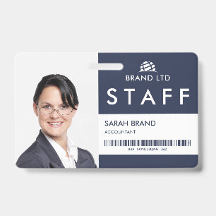 Badge Carte d'identité professionnelle avec photo du per