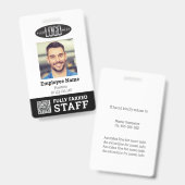 Badge Carte d'identité professionnelle avec photo et cod (Avant & arrière)