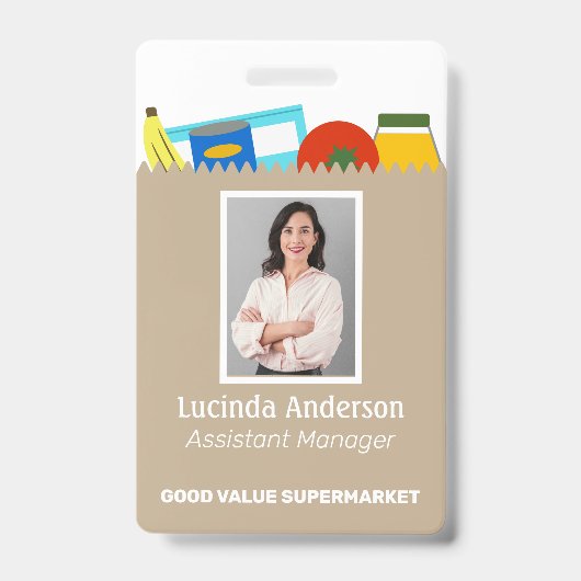 Badge Carte d'identité professionnelle avec photo pour e (Avant)