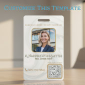 Badge Carte d'identité professionnelle avec QR code de l