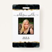 Badge Carte d'identité professionnelle Black and Gold Wa (Devant)