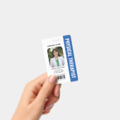 Badge Carte d'identité professionnelle bleu pour kinésit (Manuel / portable)