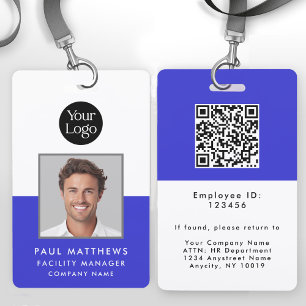 Badge Carte d'identité professionnelle Cobalt Blue avec
