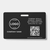 Badge Carte d'identité professionnelle Code Qr Photo mod (Arrière)