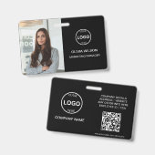 Badge Carte d'identité professionnelle Code Qr Photo mod (Avant & arrière)