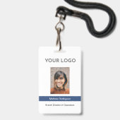 Badge Carte d'identité professionnelle Corporate Blue (Avant avec lanière)