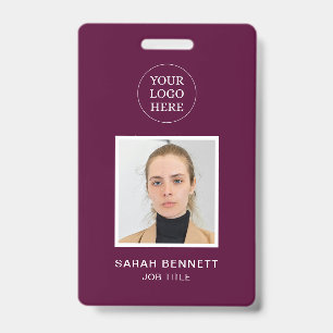 Badge Carte d'identité professionnelle de bureau Magenta