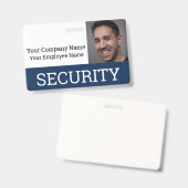 Badge Carte d'identité professionnelle de garde de sécur (Avant & arrière)