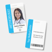 Badge Carte d'identité professionnelle de médecin de l'h (Avant & arrière)