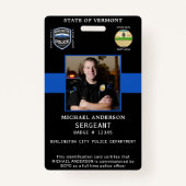 Badge Carte d'identité professionnelle de police (Devant)