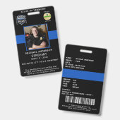 Badge Carte d'identité professionnelle de police de l'ap (Avant & arrière)