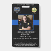 Badge Carte d'identité professionnelle de police de l'ap (Avant)