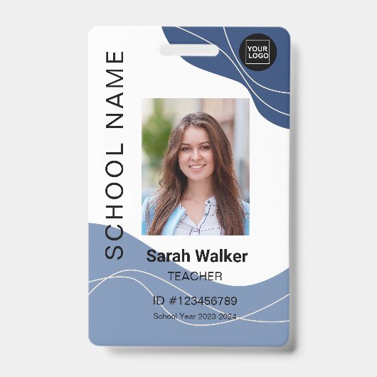 Badge Carte d'identité professionnelle d'enseignant d'un (Avant)