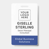 Badge Carte d'identité professionnelle d'entreprise Code (Avant)