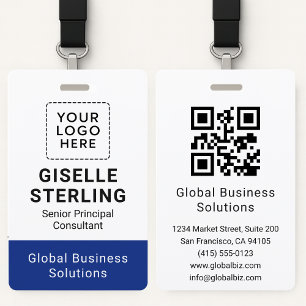 Badge Carte d'identité professionnelle d'entreprise Code