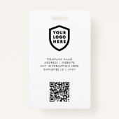 Badge Carte d'identité professionnelle | Employé photo g (Dos)