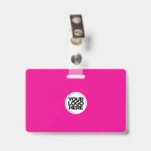 Badge Carte d'identité professionnelle Fuchsia ID du per (Arrière avec clip)