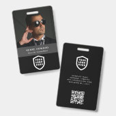 Badge Carte d'identité professionnelle | Grand Photo mod (Avant & arrière)