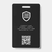 Badge Carte d'identité professionnelle | Grand Photo mod (Arrière)