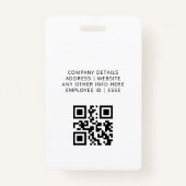 Badge Carte d'identité professionnelle | Grand Photo mod (Dos)