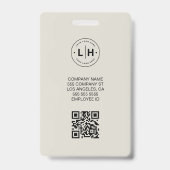 Badge Carte d'identité professionnelle Logo moderne Pers (Dos)