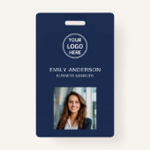 Badge Carte d'identité professionnelle Logo moderne Phot (Devant)